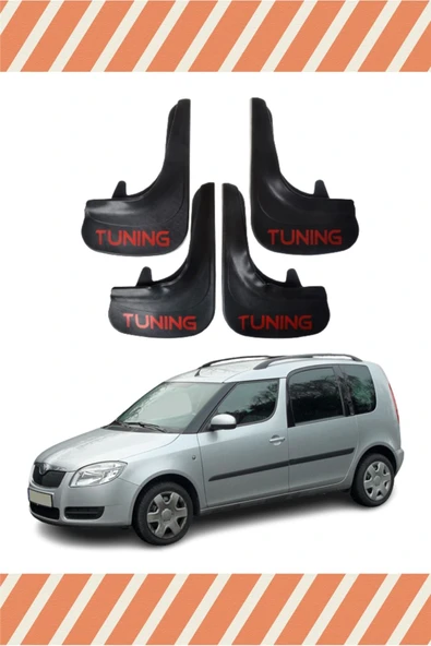 Heda Tex  Skoda Roomster Tunıng Yazılı 4'lü Tozluk Çamurluk Paçalık ürün görseli 1