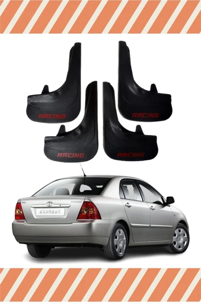 Heda Tex  YB Toyota Corolla Tüm Kasalar Racing Yazılı 4'lü Tozluk Çamurluk Paçalık ürün görseli 1