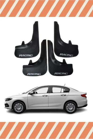 Heda Tex  Fiat Egea Sd Tüm Kasalar Racing Yazılı 4'lü Tozluk Çamurluk Paçalık ürün görseli 1