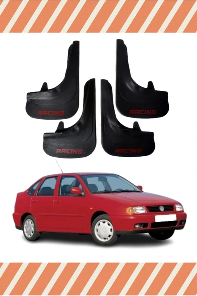 Heda Tex  Volswagen Polo Sd 1996-2001 Racing Yazılı 4'lü Tozluk Çamurluk Paçalık ürün görseli 1
