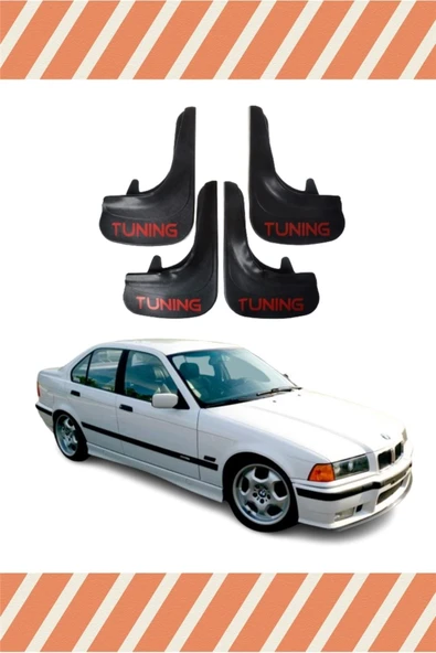 Heda Tex  Bmw E36 Uyumlu Tunıng Yazılı 4'lü Tozluk Çamurluk Paçalık ürün görseli 1