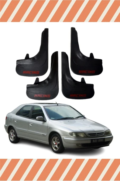 Heda Tex  Citroen Xsara Racing Yazılı 4'lü Tozluk Çamurluk Paçalık ürün görseli 1