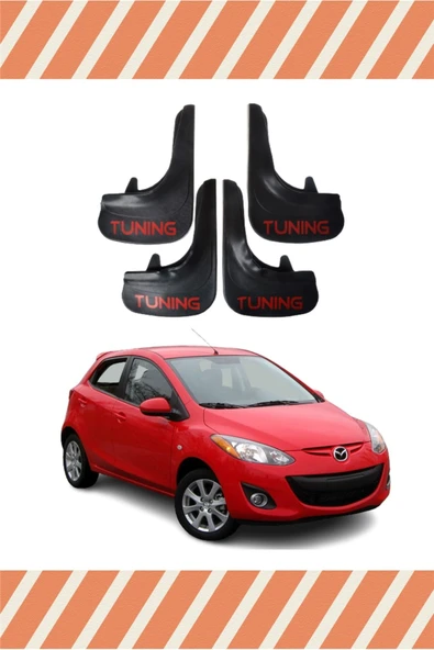 Heda Tex  Mazda 2 Tunıng Yazılı 4'lü Tozluk Çamurluk Paçalık ürün görseli 1