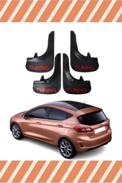 Heda Tex  Ford Fiesta 2018 Ve Sonrası Tunıng Yazılı 4'lütozluk Çamurluk Paçalık ürün görseli 1