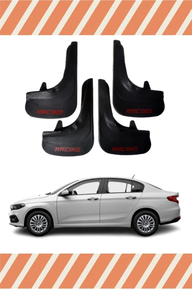 Heda Tex  Fiat Egea Sd Tüm Kasalar Racing Yazılı 4'lü Tozluk Çamurluk Paçalık ürün görseli 1