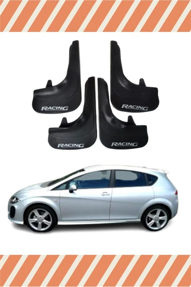 Heda Tex  Seat Leon Racing Beyaz Yazılı 4'lü Tozluk Çamurluk Paçalık ürün görseli 1