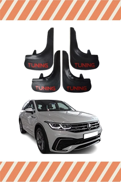 Heda Tex  Volswagen Tiguan Tüm Kasalar Tunıng Yazılı 4'lü Tozluk Çamurluk Paçalık ürün görseli 1