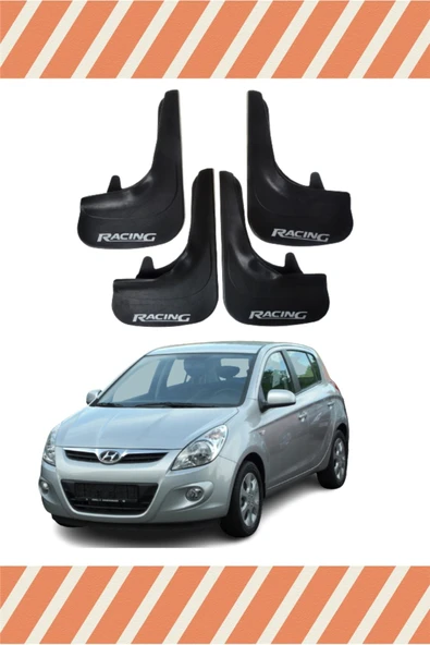 Heda Tex  Hyundai I20 2008-2011 Racing Yazılı 4'lü Tozluk Çamurluk Paçalık ürün görseli 1
