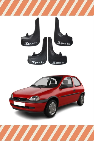 Heda Tex  Opel Corsa B 249,993-2000 Sports Yazılı 4'lü Tozluk Çamurluk Paçalık ürün görseli 1