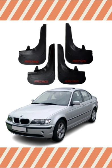 Heda Tex  Bmw E46 Racing Yazılı 4'lü Tozluk Çamurluk Paçalık ürün görseli 1