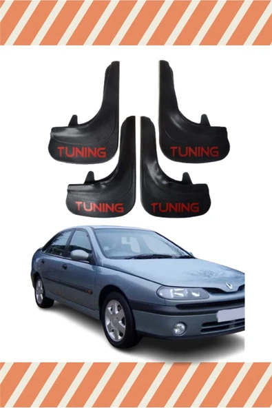 Heda Tex  Renault Laguna 1 Tuning Yazılı 4'lü Tozluk Çamurluk Paçalık Uyumlu ürün görseli 1