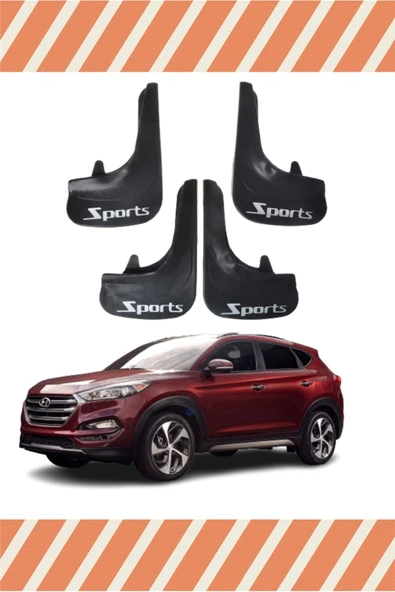 Heda Tex  Hyundai Tuscon Sports Yazılı 4'lü Tozluk Çamurluk Paçalık ürün görseli 1