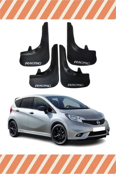 Heda Tex  Nissan Note Racing Yazılı 4'lü Tozluk Çamurluk Paçalık ürün görseli 1