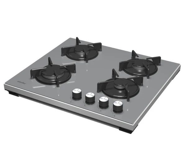 Simfer T3049N 4G Gri Set Üstü Emaye Izgara Cam Ocak ürün görseli 1
