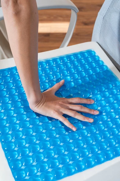 Softlife Double Jelli Visco Tekerlekli Sandalye Minderi Visko Kare Oturma Minderi 45x43x7cm ürün görseli 1