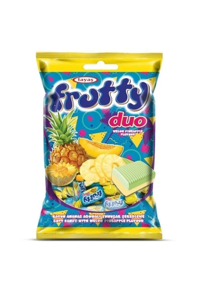 TAYAŞ Frutty Duo Kavun-ananas Aromalı Yumuşak Şeker 350 Gr. ürün görseli 1