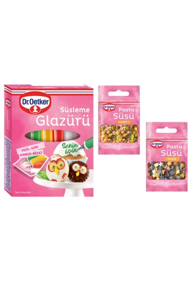 Dr. Oetker Pasta Kurabiye Glazürü Ve Konfeti Yıldız Süsleme Şekeri ürün görseli 1