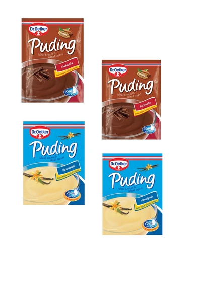 Dr. Oetker 2 Vanilyayı + 2 Kakaolu Puding ürün görseli 1