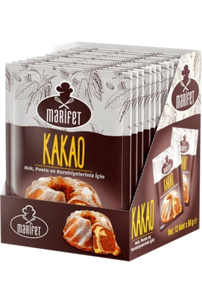 Marifet Toz Kakao 50 Gr X 24 Adet ürün görseli 1