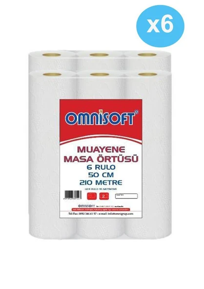 Omnisoft 6 Koli Muayene Masa Sedye Örtüsü Laminesiz 36 Rulo ürün görseli 1