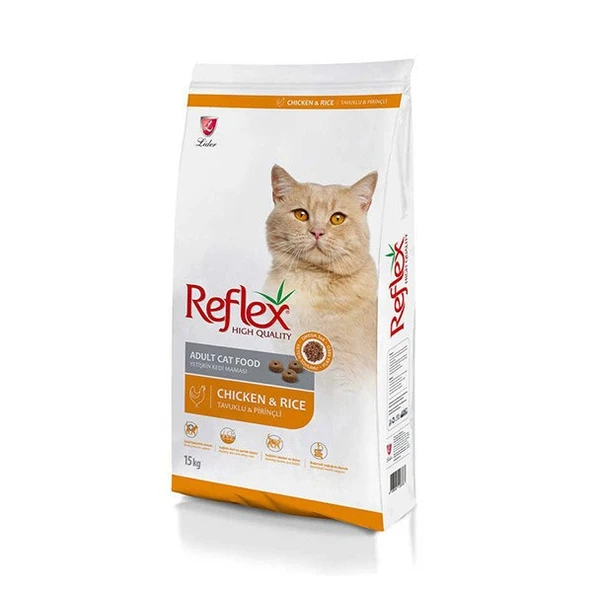 Reflex  Tavuklu ve Pirinçli Yetişkin Kuru Kedi Maması 15 Kg ürün görseli 1