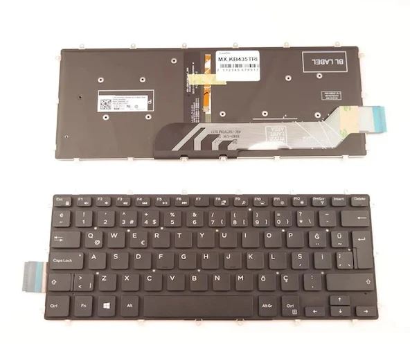 Dell inspiron P83G002 Notebook Klavyesi, Laptop Tuş Takımı (Siyah TR) ışıklı ürün görseli 1