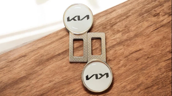 KİA YENİ Logolu Ikaz Ses Susturucu Metal Toka 2 Adet ürün görseli 1
