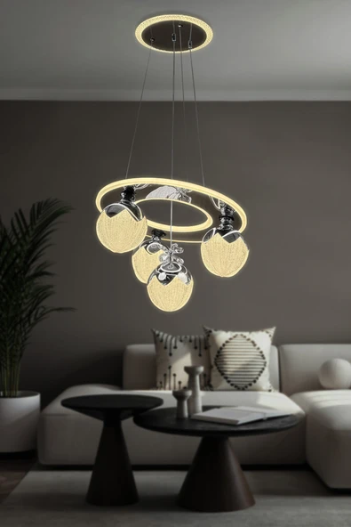 Nova 4 Toplu Modern Sarkıt Led Avize - Resim 6