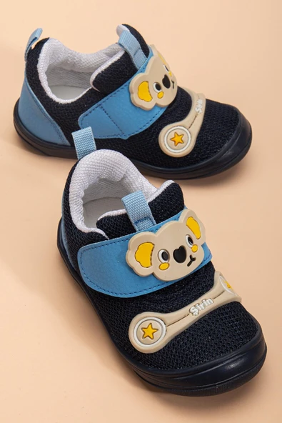 Şirinbebe Ortopedik Erkek Bebek İlkadım Ayakkabı Mavi Cırtlı Anorak ürün görseli 1