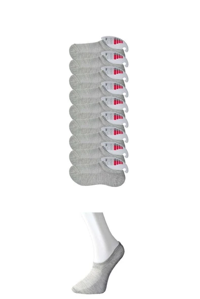 Gri Kadın Görünmez Çorap 9 çift ürün görseli 1