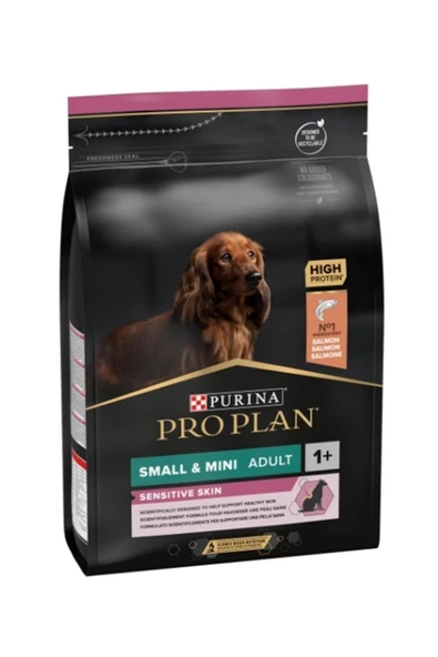 Pro Plan Sensitive Skin Small & Mini Somonlu Küçük Irk Köpek Maması 3 Kg ürün görseli 1