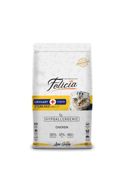Felicia Az Tahıllı 2 Kg Sterilised Tavuklu Hypoallergenic Kedi Maması ürün görseli 1