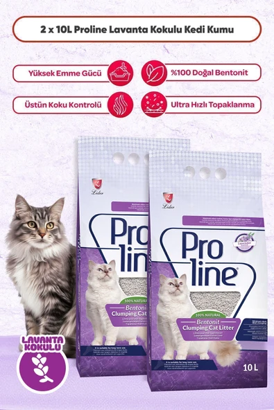 Pro Line Lavanta Kokulu Kedi Kumu 2x10 Lt ( 2 Adet 10 Lt ) ürün görseli 1