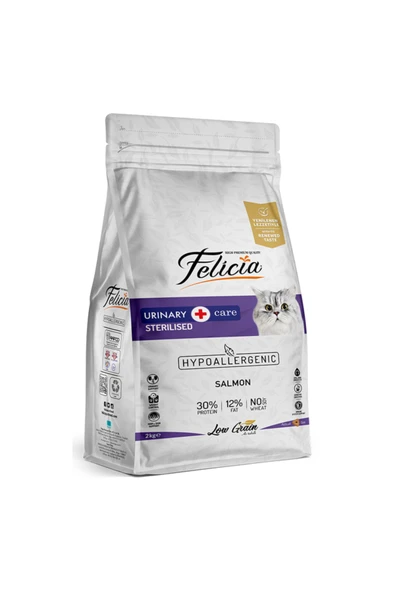 Felicia Az Tahıllı Sterilised Kısırlaştırılmış Somonlu Hypoallergenic Kedi Maması 2 Kg ürün görseli 1