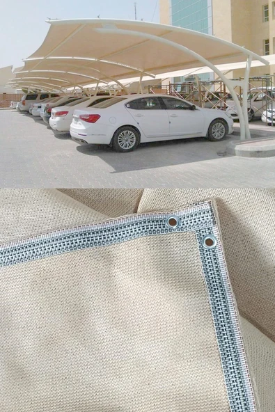 Branda Dünyası 2x47 Metre Otopark Gölgelik File %95 Krem ürün görseli 1