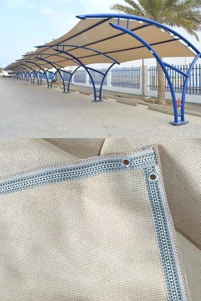 Branda Dünyası 1.5x32.5 Metre Otopark Gölgelik File %95 Krem ürün görseli 1