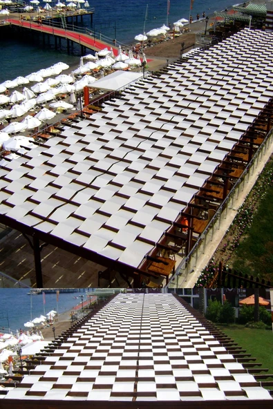 Branda Dünyası 2x3.3 Metre Pergola Battı Çıktı Gölgelik Oxford Kumaş ürün görseli 1