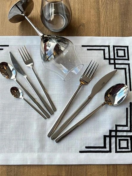 Dali Allegra Silver 42 Parça 6 Kişilik Çatal Bıçak Kaşık Takımı ÇKB ürün görseli 1