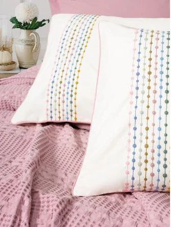 Tek Kişilik Pike Takımı Aura Pebble Pembe - Resim 2