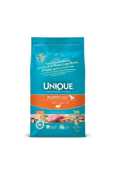 Unique Orta Ve Iri Irk Yavru Köpek Maması Kuzu Etli 3 Kg ürün görseli 1