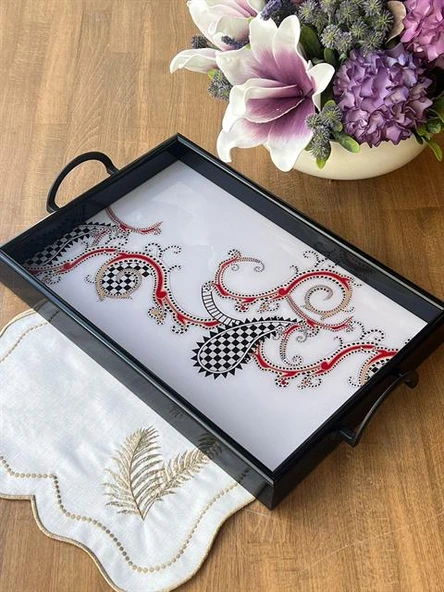 Queen Juego Ahşap Dikdörtgen Tepsi ürün görseli 1