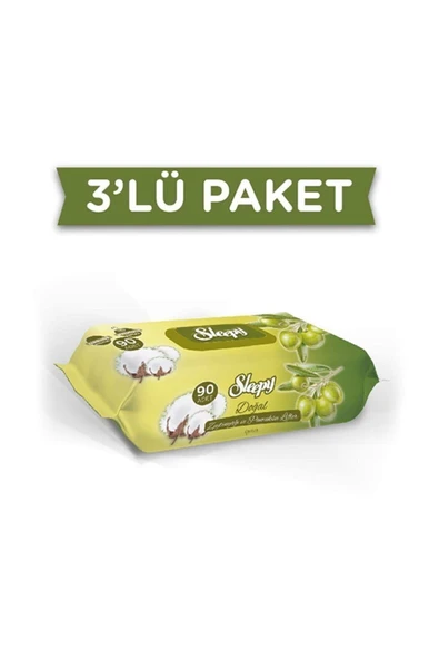 Sleepy Zeytinyağlı Islak Havlu 90 3'lü Paket ürün görseli 1