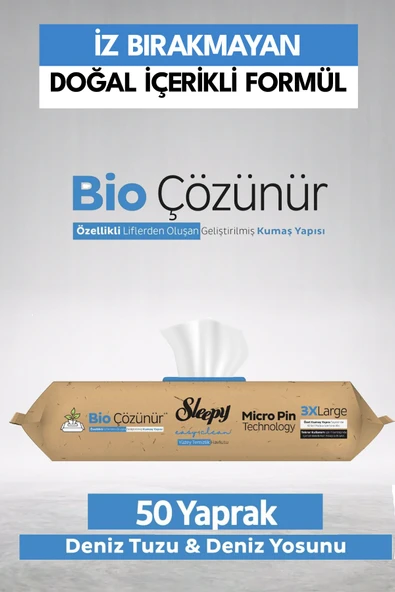 Sleepy Bio Çözülür Deniz Tuzu ve Yosunu 50 Yaprak ürün görseli 1