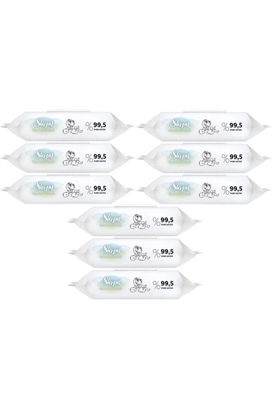 Sleepy Islak Havlu Bio Natural 40'lı (9 Lu Set) 360 Yaprak ürün görseli 1