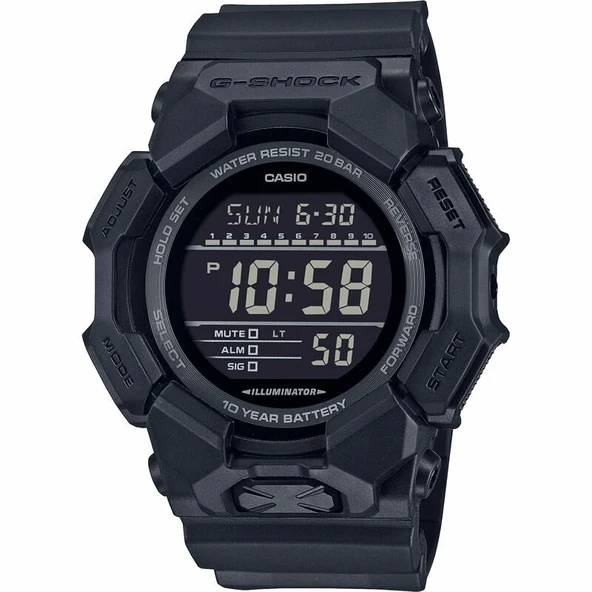 Casio GD-010-1A1DR Quartz Silikon Siyah 52 mm Erkek Kol Saati ürün görseli 1