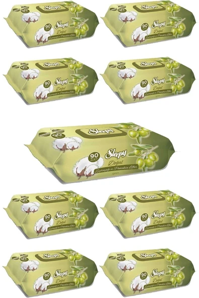 Sleepy Islak Mendil Zeytinyağlı 90 Lı X 9 (810 Yaprak) ürün görseli 1