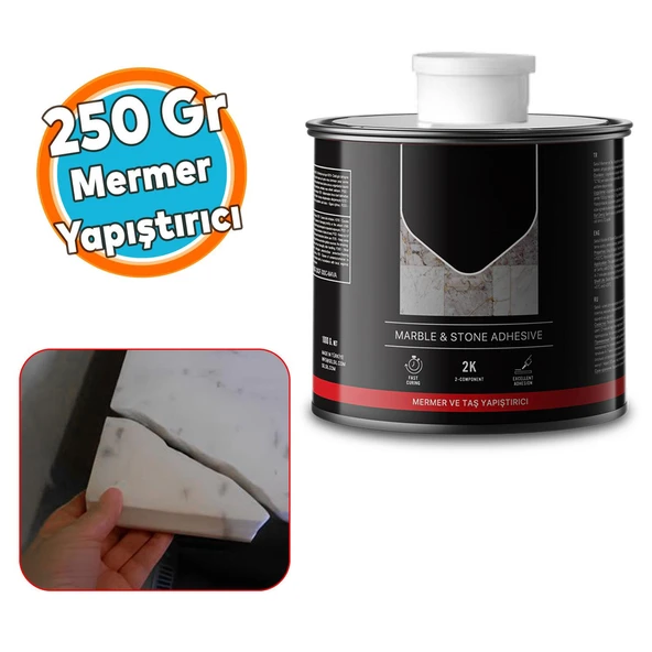 Mermer Granit Taş Fayans Çini Mozaik Beton Ahşap Yapıştırıcısı 250 gram Polyester Sentetik Reçine ürün görseli 1