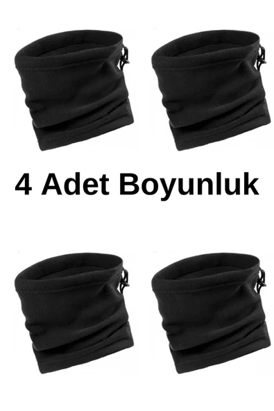KARCAMP Unisex 4'lü Çok Amaçlı Kışlık Polar Boyunluk-bere ürün görseli 1