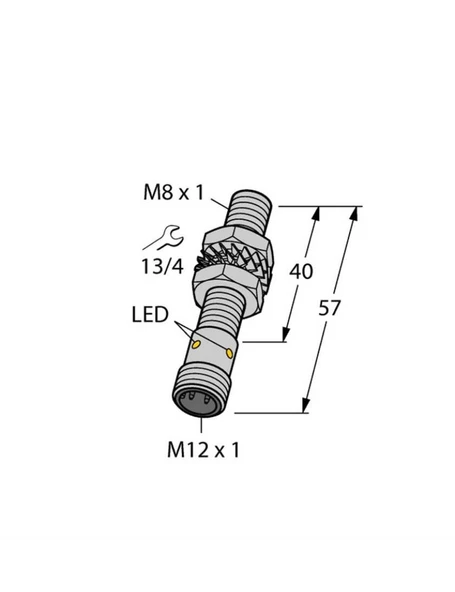 Turck 4602071 BI2U-EGT08-AP6X-H1341 Endüktif Sensör Artırılmış Anahtarlama Mesafesi İle ürün görseli 1