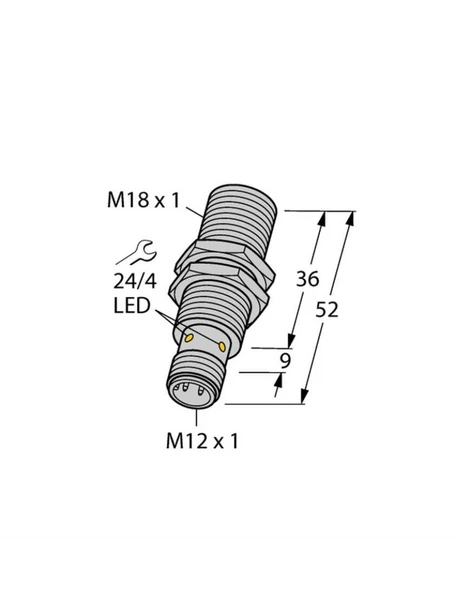 Turck 4605156 BI8-M18-VP6X-H1141 Endüktif Sensör Artırılmış Anahtarlama Mesafesi İle ürün görseli 1